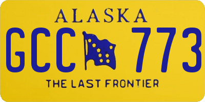 AK license plate GCC773