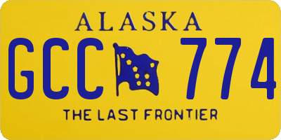 AK license plate GCC774
