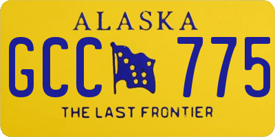 AK license plate GCC775