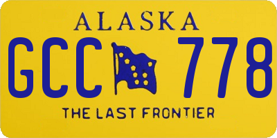AK license plate GCC778