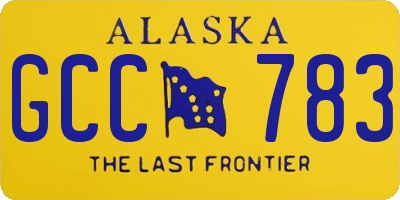 AK license plate GCC783
