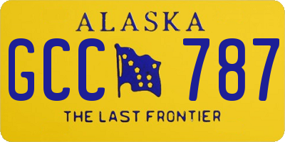 AK license plate GCC787