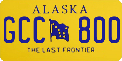 AK license plate GCC800