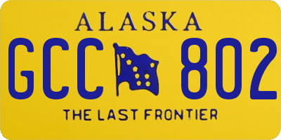 AK license plate GCC802