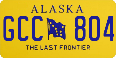 AK license plate GCC804