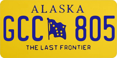 AK license plate GCC805