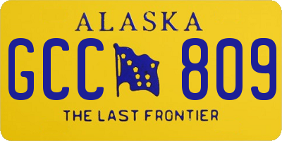 AK license plate GCC809