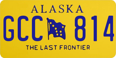 AK license plate GCC814