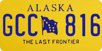AK license plate GCC816