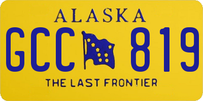 AK license plate GCC819