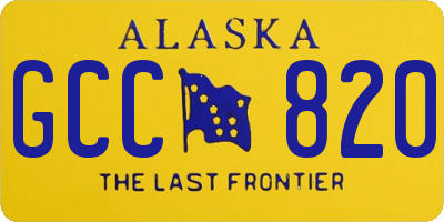 AK license plate GCC820