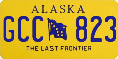 AK license plate GCC823