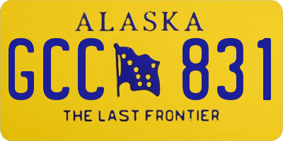 AK license plate GCC831