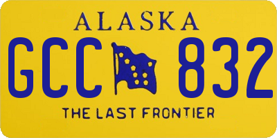 AK license plate GCC832