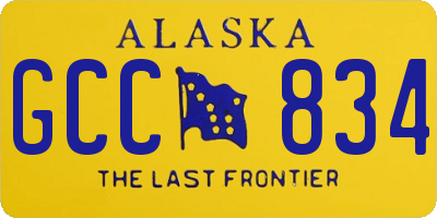 AK license plate GCC834