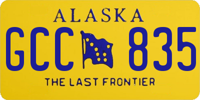 AK license plate GCC835