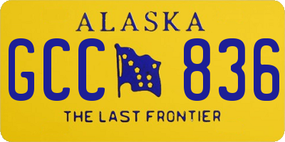 AK license plate GCC836