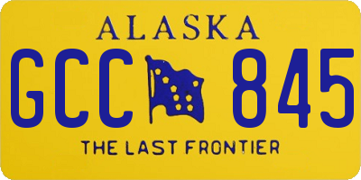 AK license plate GCC845
