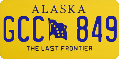 AK license plate GCC849