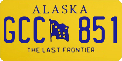 AK license plate GCC851