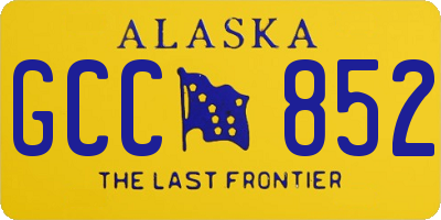 AK license plate GCC852
