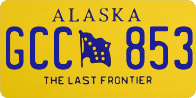 AK license plate GCC853