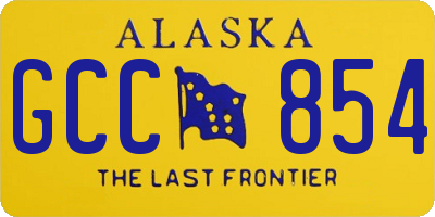 AK license plate GCC854