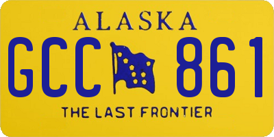 AK license plate GCC861