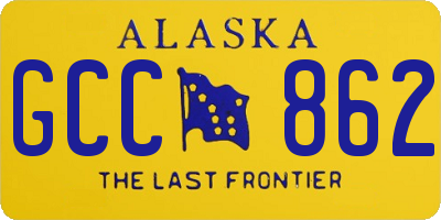 AK license plate GCC862