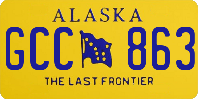 AK license plate GCC863