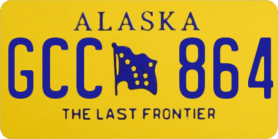 AK license plate GCC864