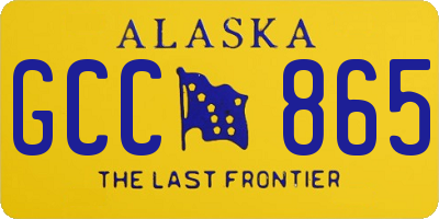 AK license plate GCC865