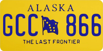 AK license plate GCC866