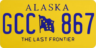 AK license plate GCC867