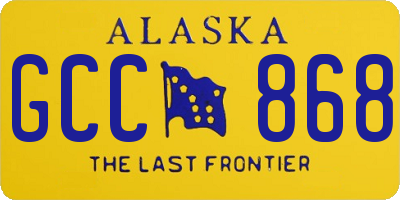 AK license plate GCC868
