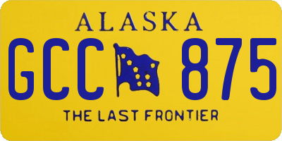 AK license plate GCC875
