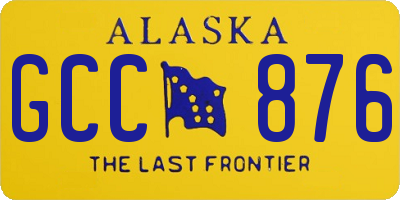 AK license plate GCC876