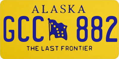 AK license plate GCC882