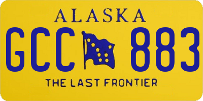 AK license plate GCC883