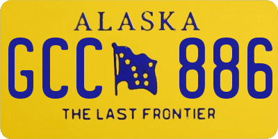 AK license plate GCC886
