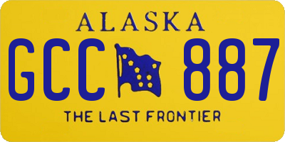 AK license plate GCC887