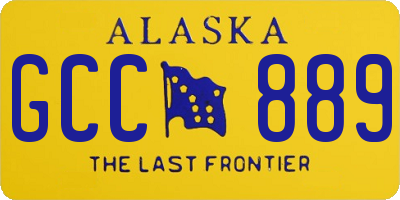 AK license plate GCC889