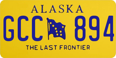 AK license plate GCC894