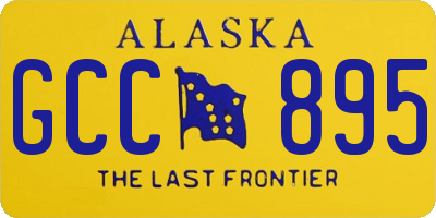 AK license plate GCC895
