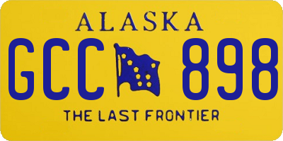 AK license plate GCC898