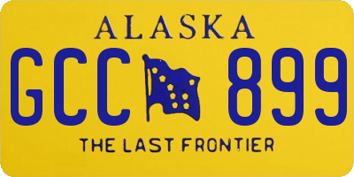 AK license plate GCC899