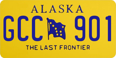 AK license plate GCC901