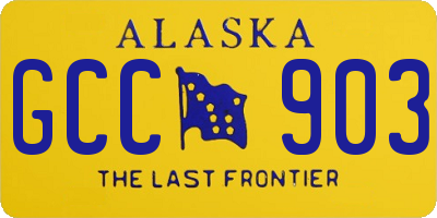 AK license plate GCC903