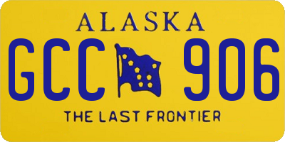 AK license plate GCC906