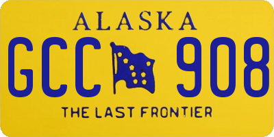 AK license plate GCC908